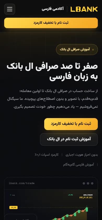 نسخه موبایل صفحه اصلی آکادمی فارسی ال بانک